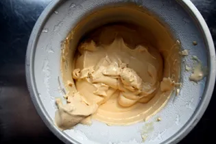 in the ice cream maker