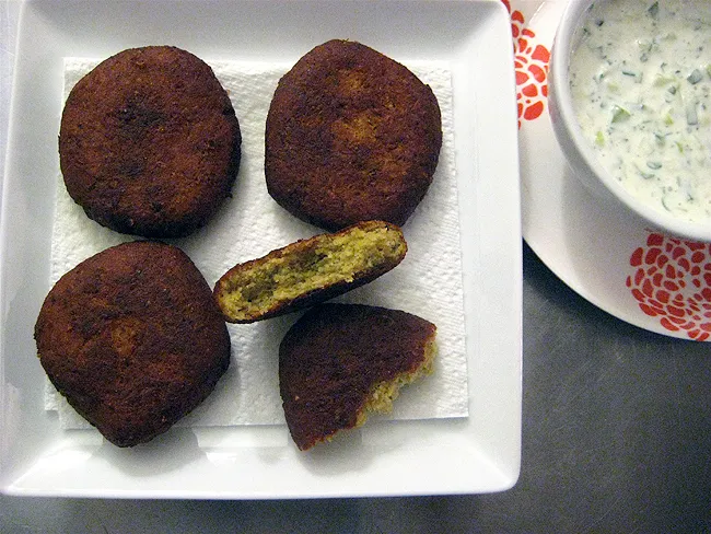 falafel with tzatziki
