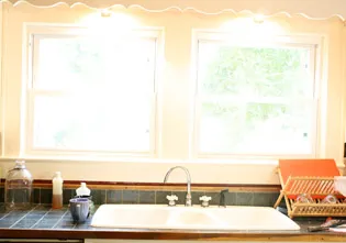 the kitchen