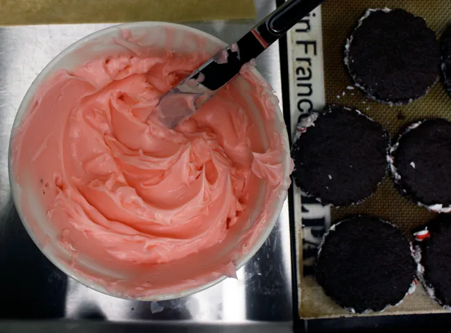 very pink peppermint buttercream