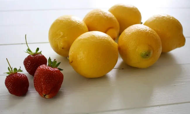 lemons and strawberries